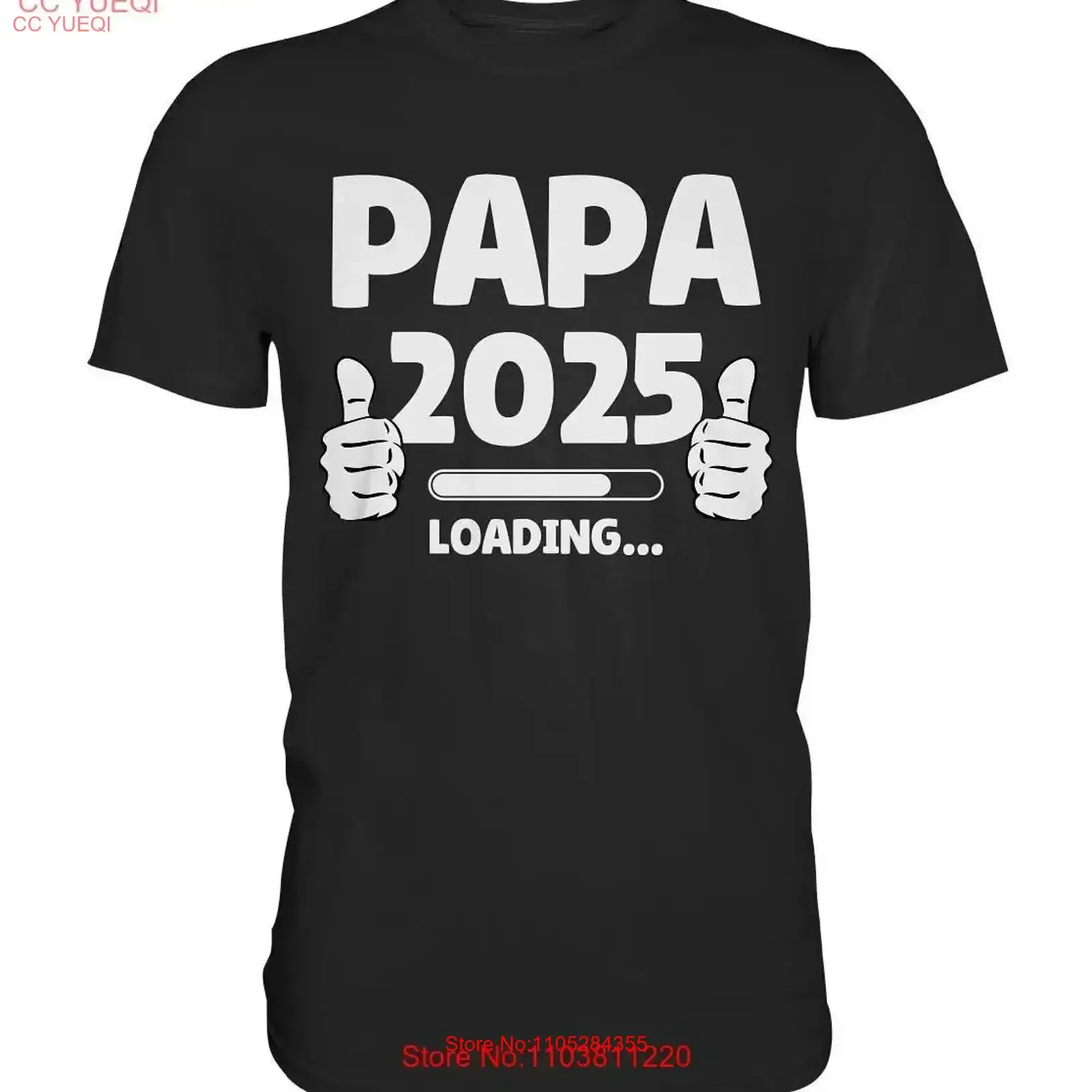 Papa 2025 Loading T Shirt Expecting Dad Funny Saying for Father Idea Premium vintage Washed Casual Top For Everyday Wear