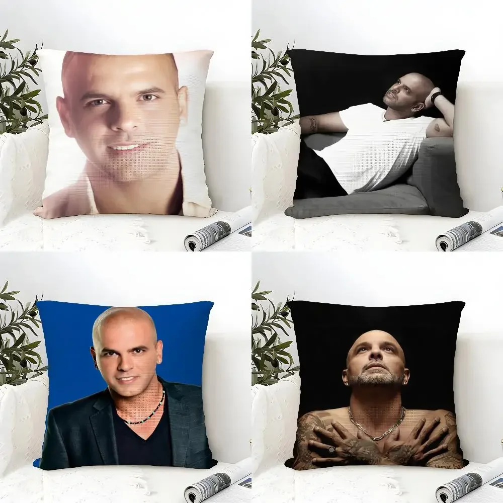 E-Eyal G-Golan Funny Cushion Cover Eco Linen Pillow Case | Double-Sided Print, Breathable & Durable, Hidden Zipper Home Decor