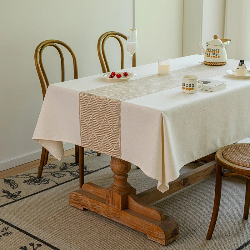 Tablecloth, cotton and linen fabric, simple modern table cloth, rectangular tablecloth 3