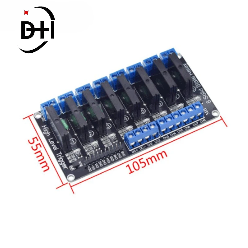 high quality 1 2 4 8 Channel 5V DC Relay Module Solid State High Low Level SSR AVR DSP for Arduino