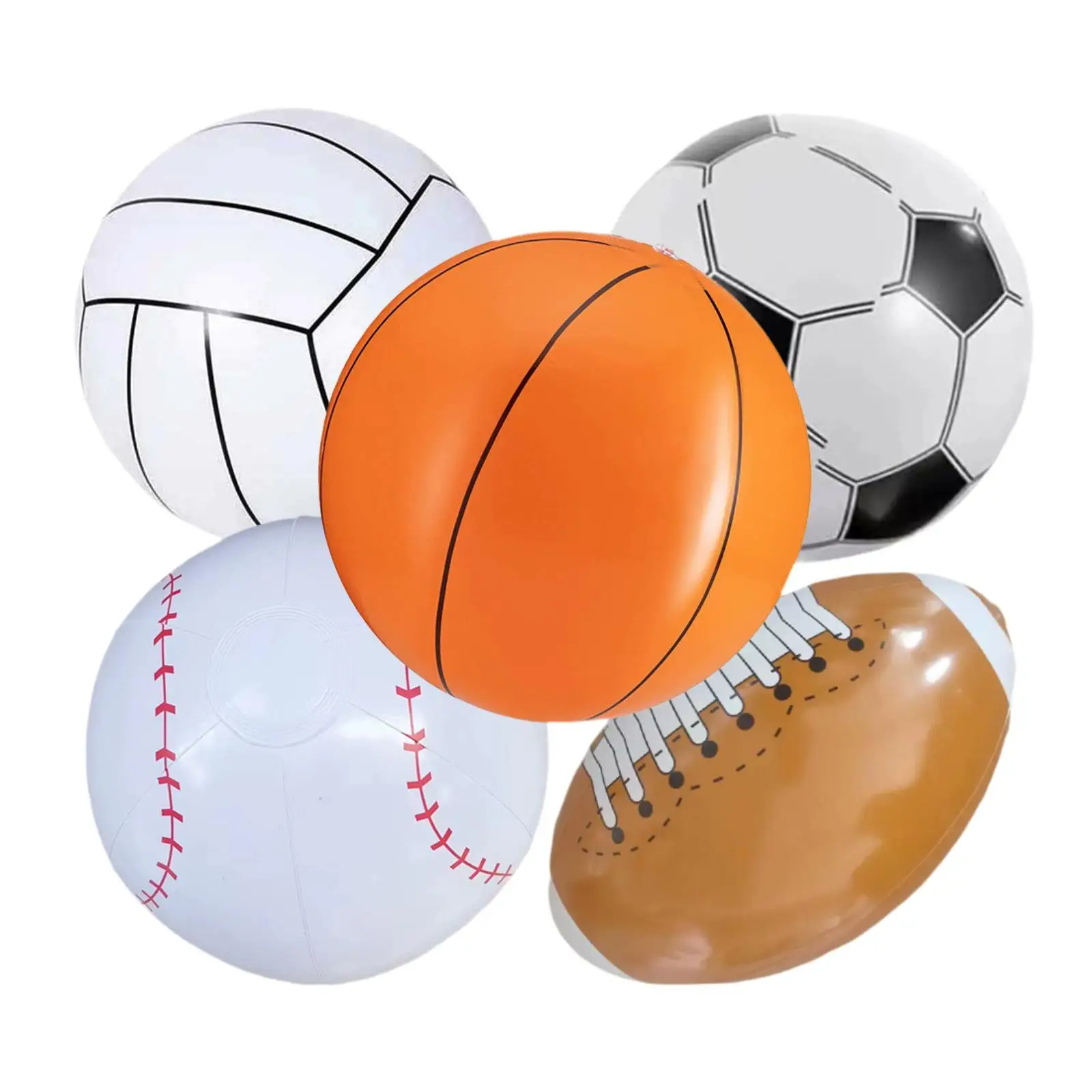 

Inflatable Beach Balls Props Baseball Lightweight Fun Sports Balls for Outdoor Activity Summer Entertainment Birthday Holiday