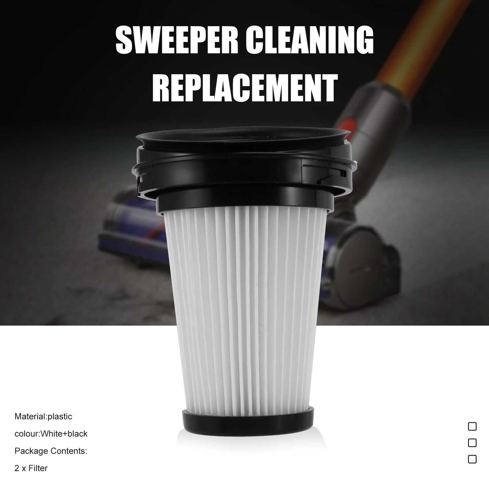 مرشحات L65A 2 X لـ Grundig VCH9629 VCH9630 VCH9631 VCH9632 - لا 9178008590   استبدال مكنسة كهربائية لجزء المكنسة المنزلية