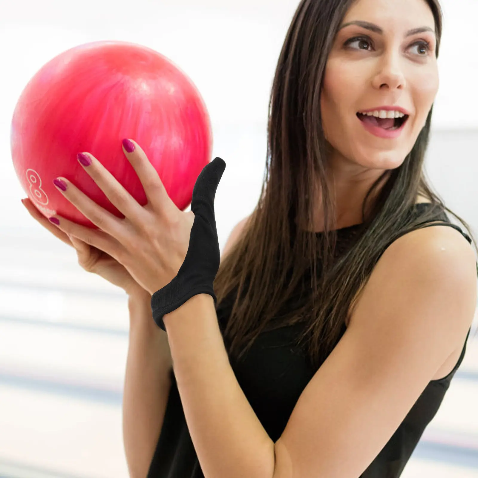 

1 Pair Bowling Thumb Protection Sleeve Soft Breathable Lightweight Compact Gloves Finger Guard Bowling Thumb Protector