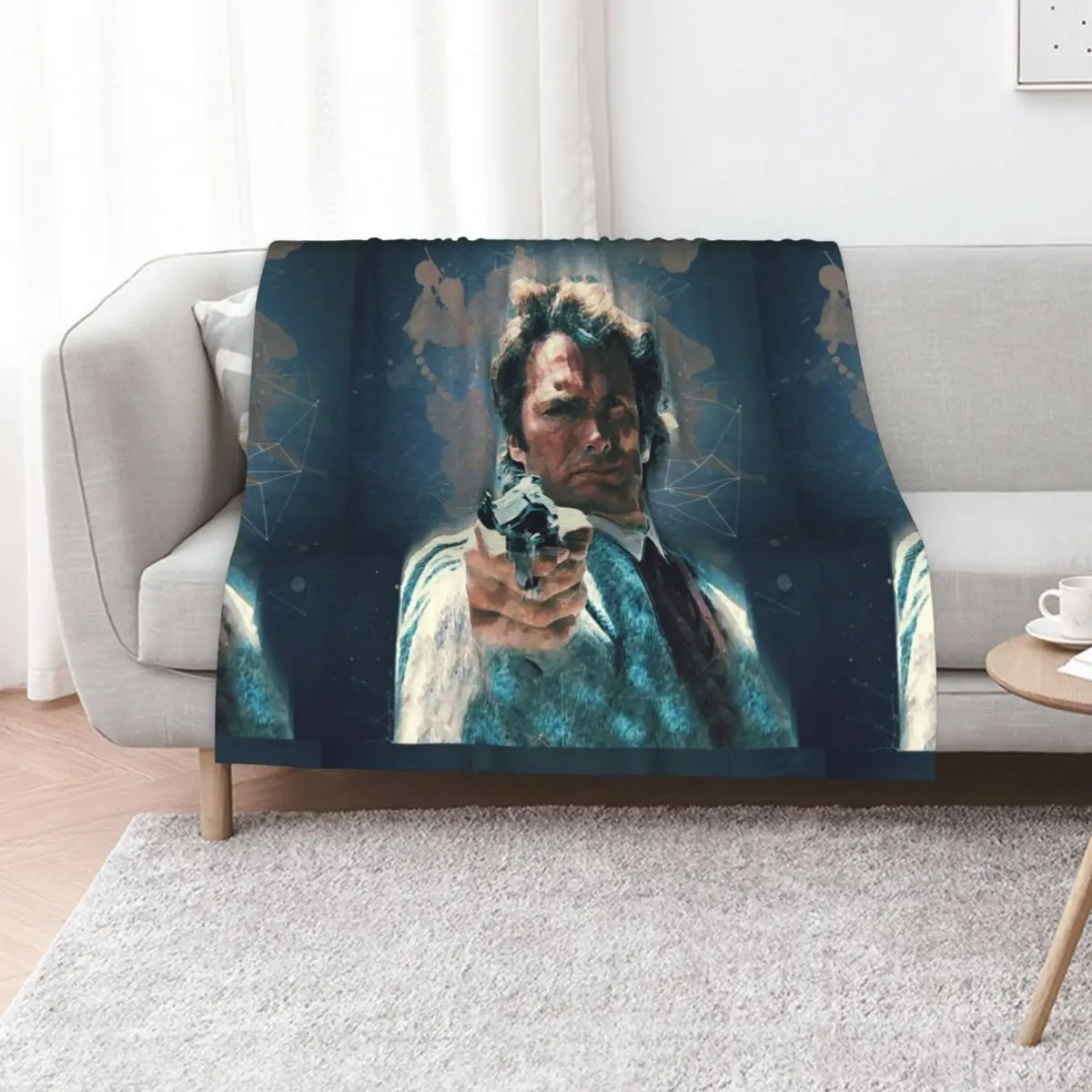 Dirty Harry vintage art Throw Blanket blankets ands Furrys Vintage warm for winter Decoratives Hairy Blankets
