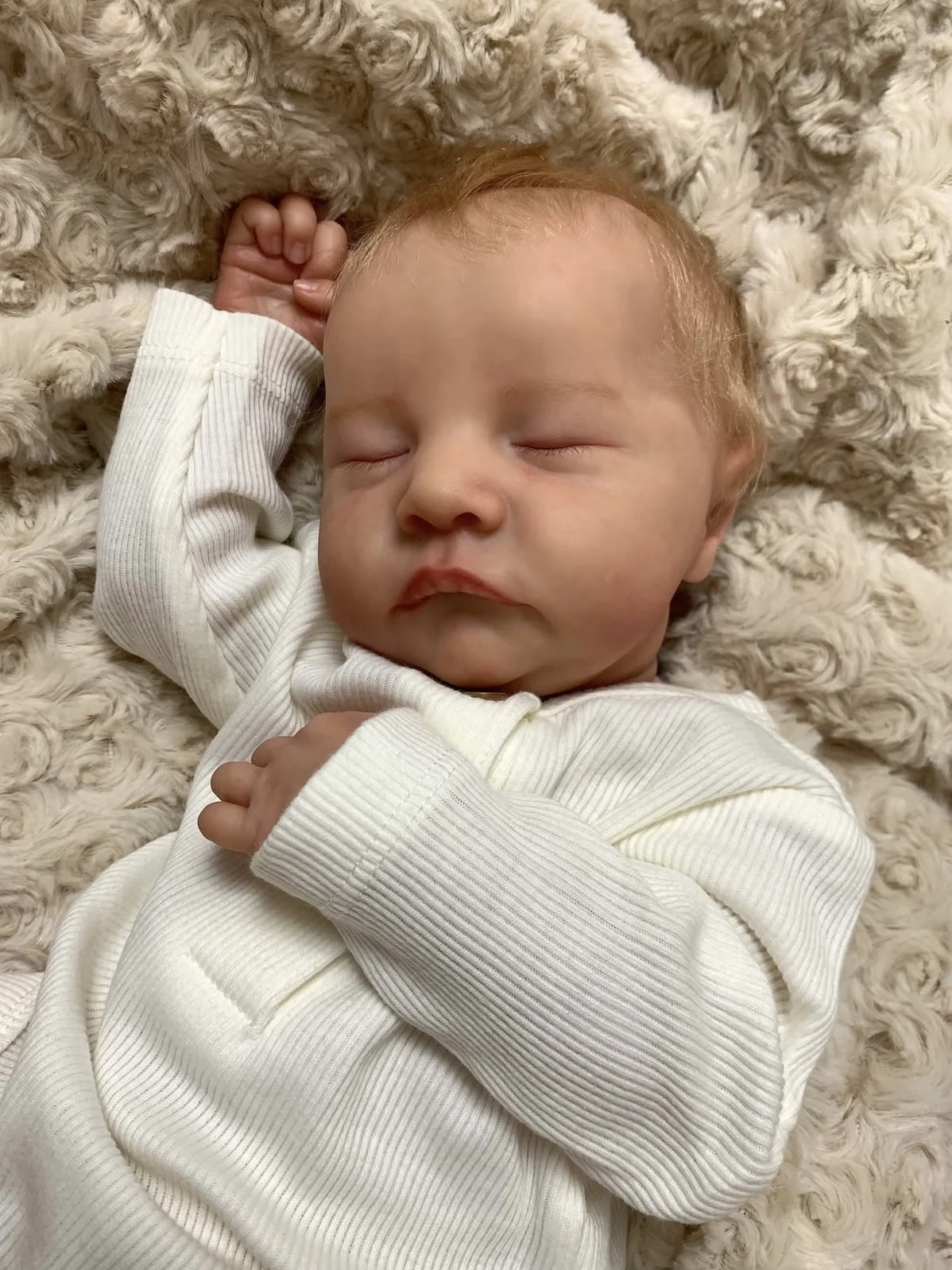 

Cokela 20inch/50cm Open, Blue Eyes Reborn Baby Doll With Rooted Hair Lifelike Newborn Baby Boy Or Girl For Choose