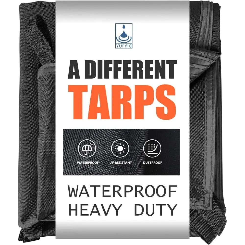 

Heavy-Duty 12x15ft Canvas Tarp - All-Weather Outdoor Cover for Trucks, Boats, and More