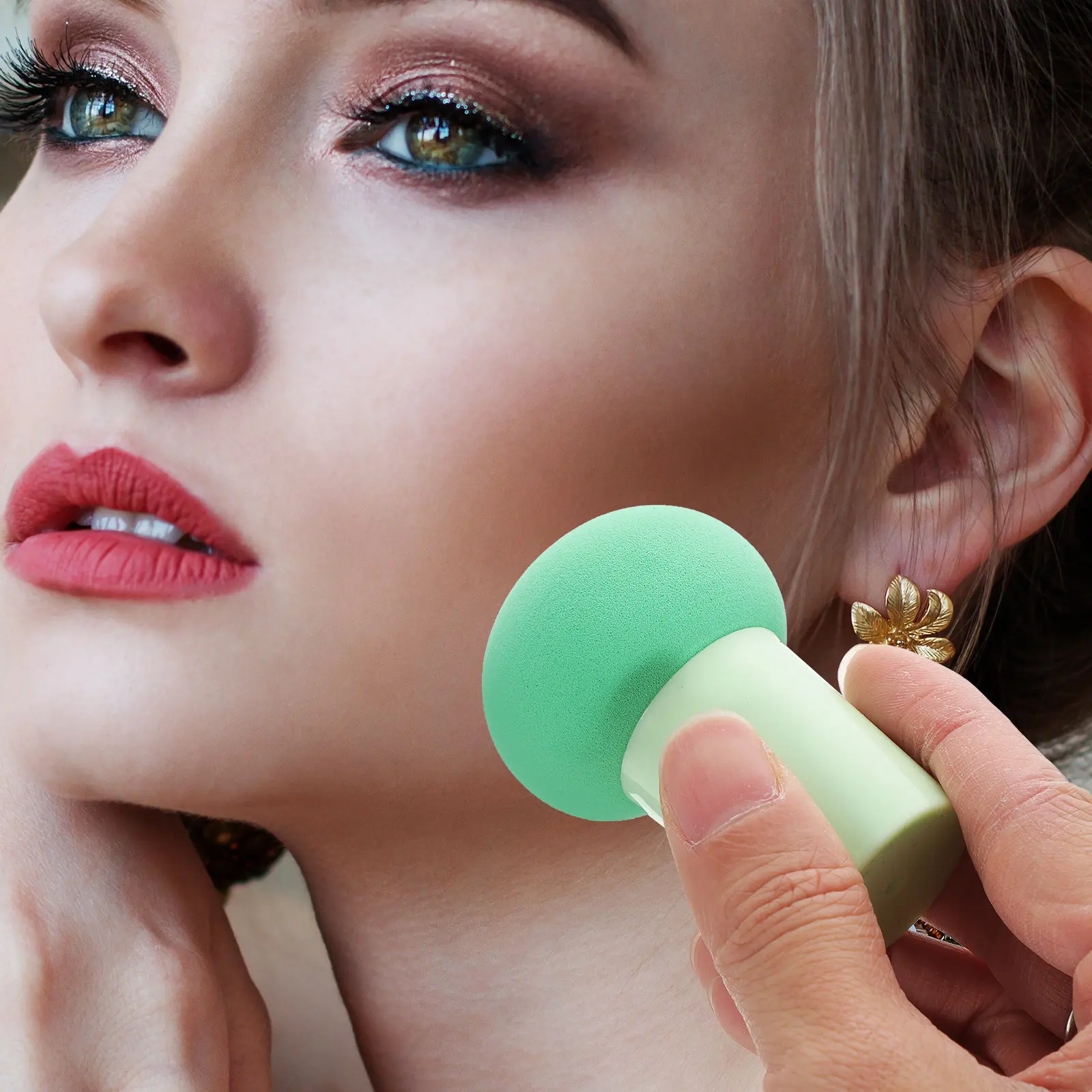 10 Pezzi Spugnette Trucco a Fungo, Applicatori per Fondotinta e Cipria, Strumenti di Bellezza, Accessori per il Trucco