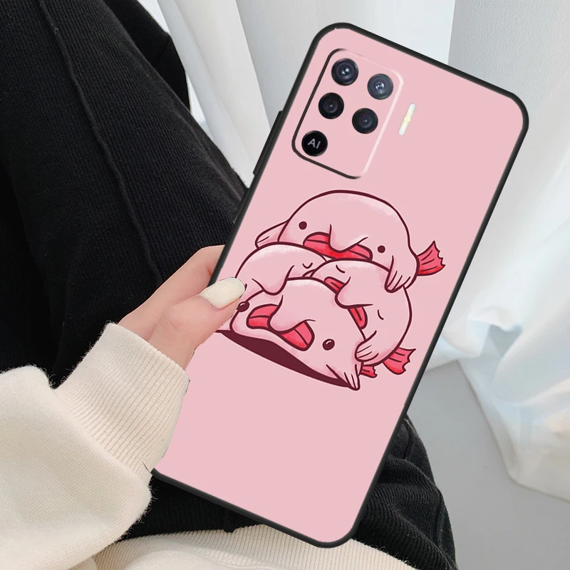 Blobfish Phone Case For OPPO A5 A9 2020 A31 A53 A53S A1K A15 A16 A52 A72 A83 A91 A93 A54 A74 A94