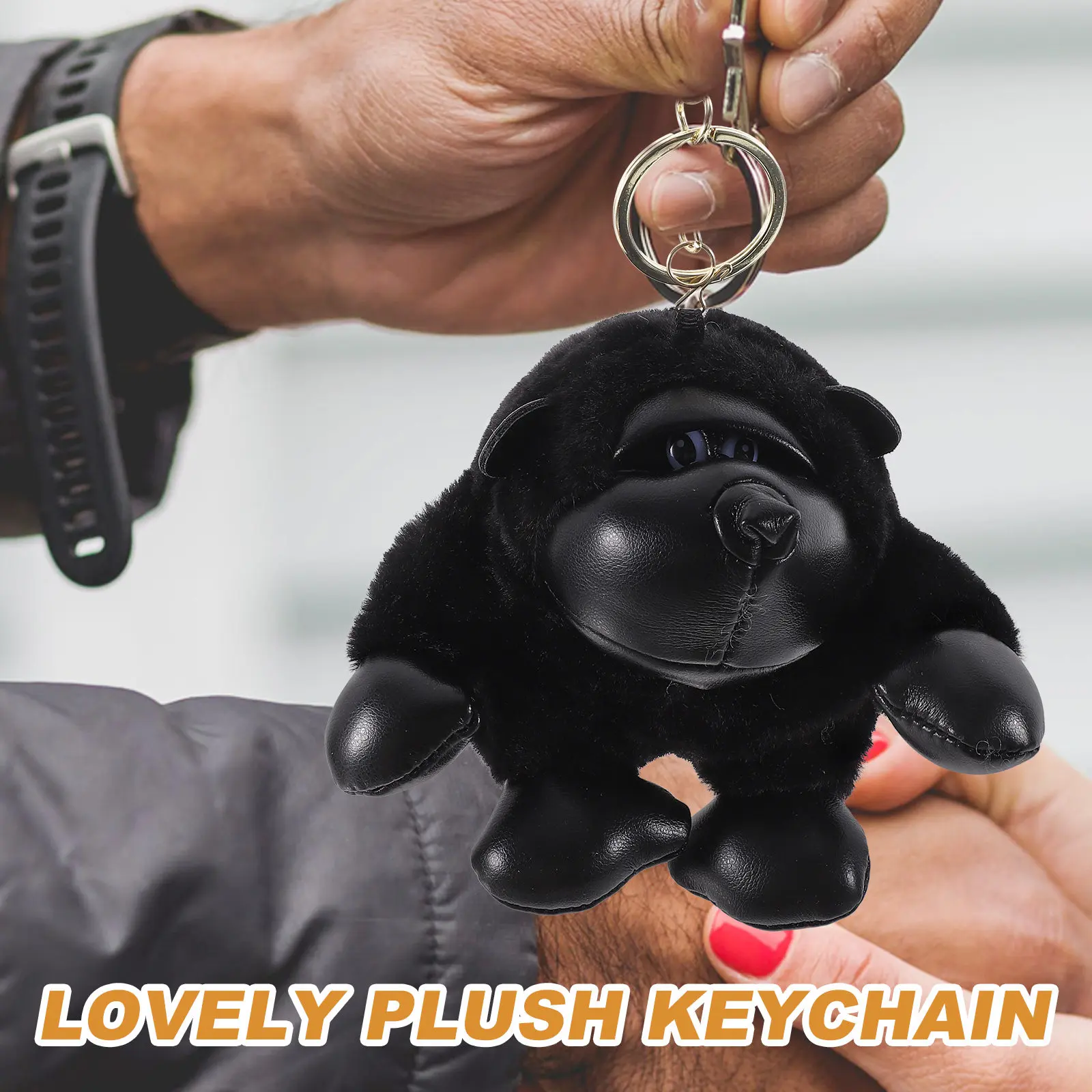

Cute Gorilla Keychain High Quality Surface Detail Elegant Key Ring for Bags Backpacks Car Keys Home Office Party Decoration Gift