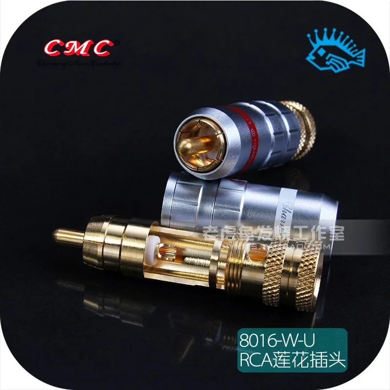 1pcs/1pair Original US CMC 8016-W-U 8016-WU RCA signal plug Pure copper plated fever Audio DIY