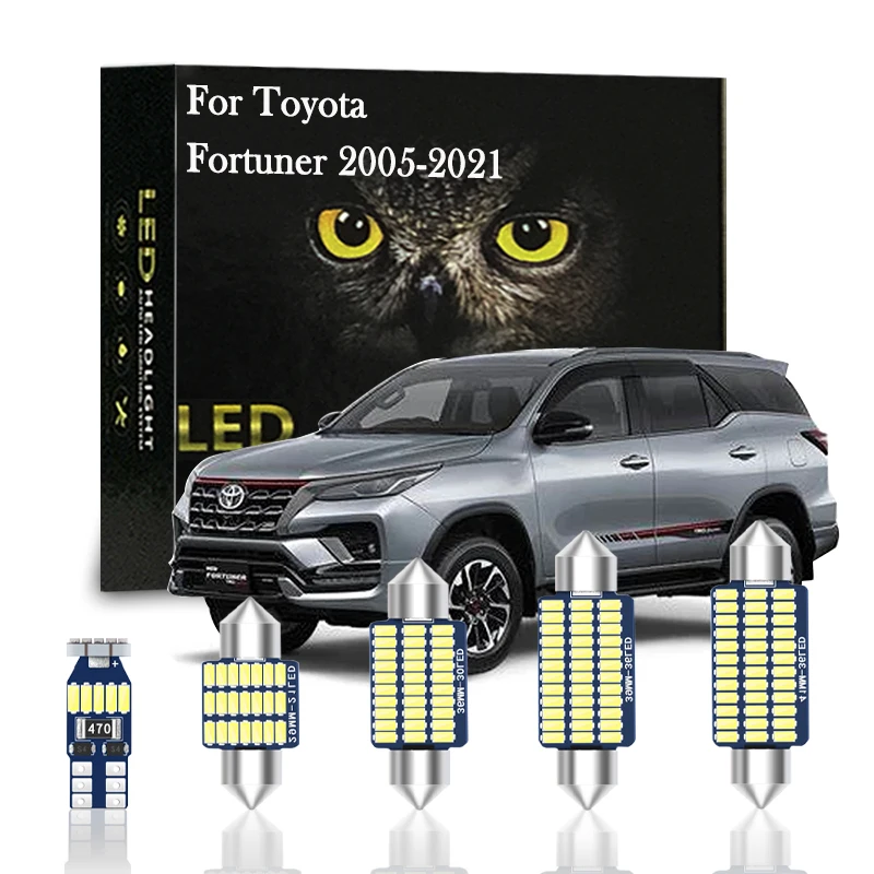 

Canbus LED Interior Light For Toyota Fortuner MK1 MK2 2005-2012 2013 2014 2015 2016 2017 2018 2019 2020 2021 Accessories