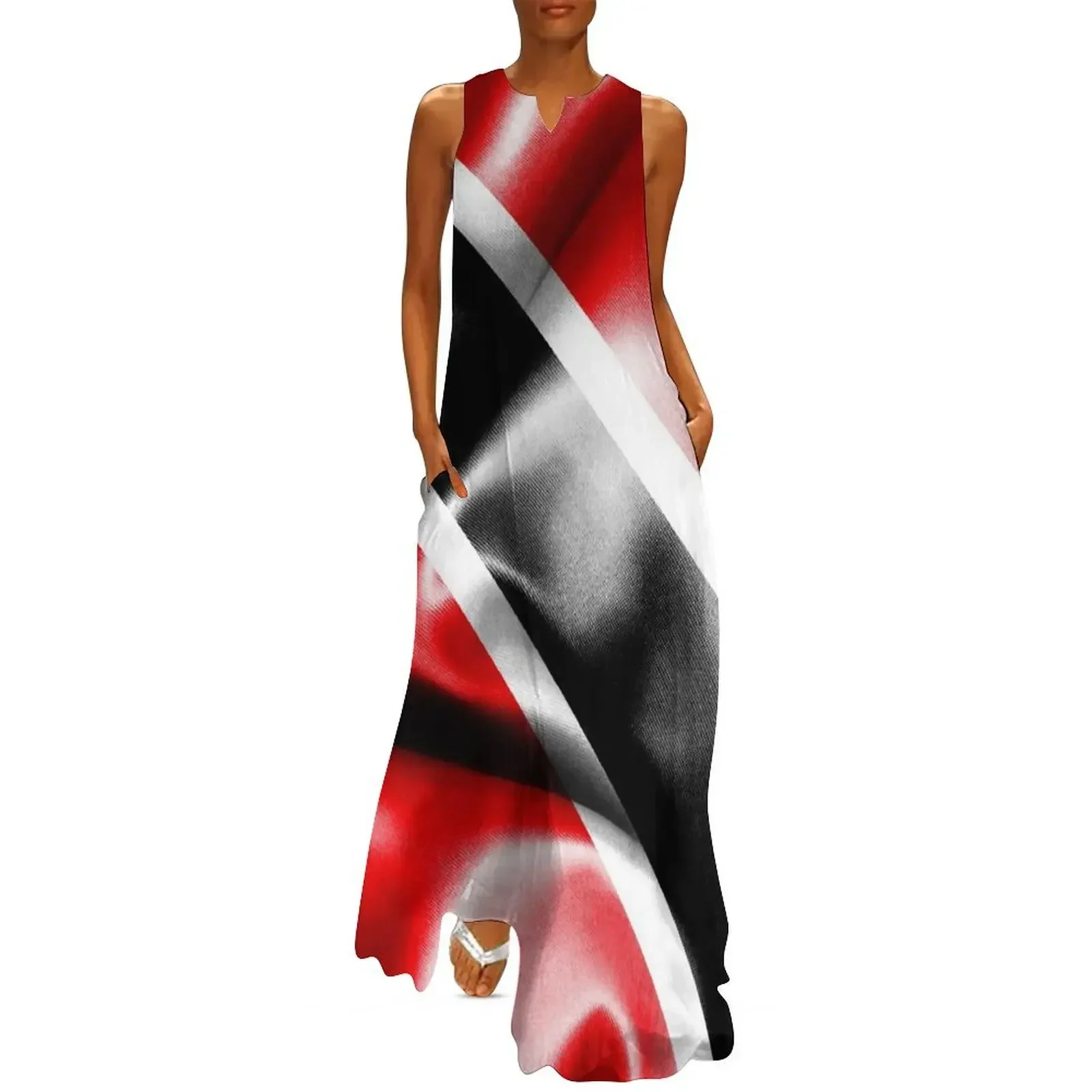 

Trinidad and Tobago Flag Long Dress sexy dress for women summer dress Clothing Woman clothing
