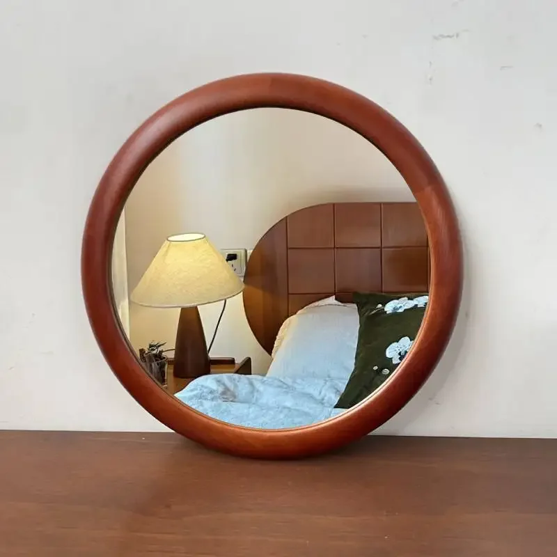 Solid Wood Dressing Mirror Modern Simple Decorative Mirrors Vintage Minimalist Makeup Mirror Espejo Decorativo Home Decoration