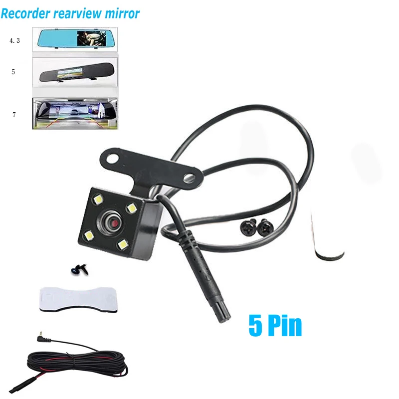 Driving recorder video monitoring reversing image 5 holes 4 holes rear camera infrared night vision fisheye is just like the ori view 4