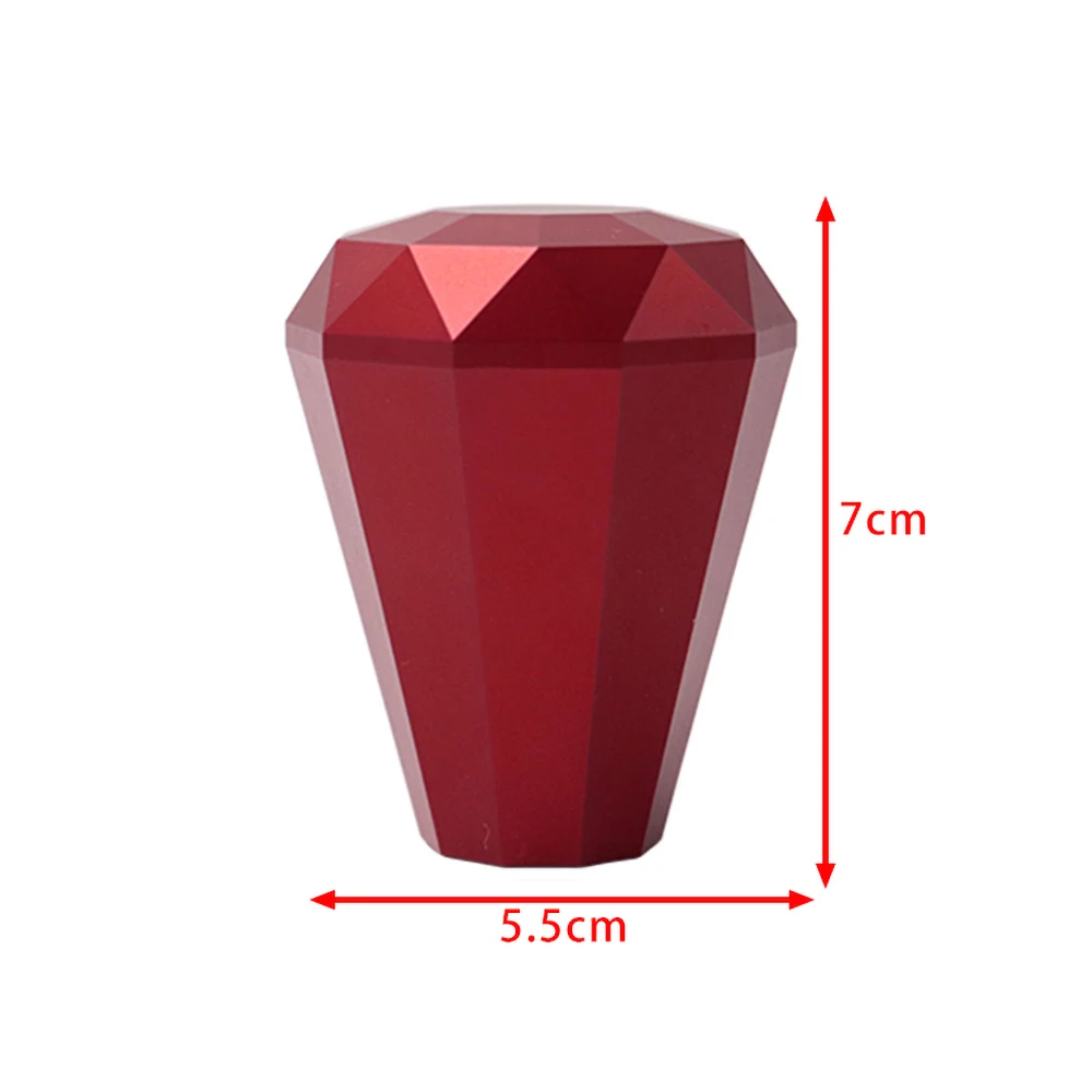 JDM 7cm Devil Broken Heart Diamond Shape Aluminum Manual Gear Stick Shift Knob Neo Chrome and burnt blue Car  Accessories