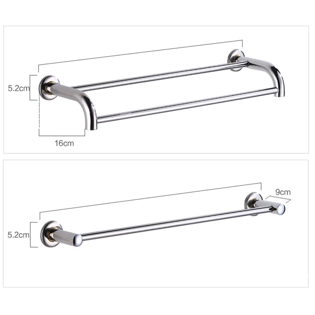 50cm inoxidável à prova de ferrugem ferroviário resistente toalheiro titular banheiro cozinha jardim galpão montagem barra toalha pólo titular