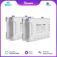 Sonoff 4CH R3/ 4CH PRO R3 4 Gang Wi-Fi Smart Switch Module Interlock Inching RF Control Support EWeLink Alexa Google Home Alice