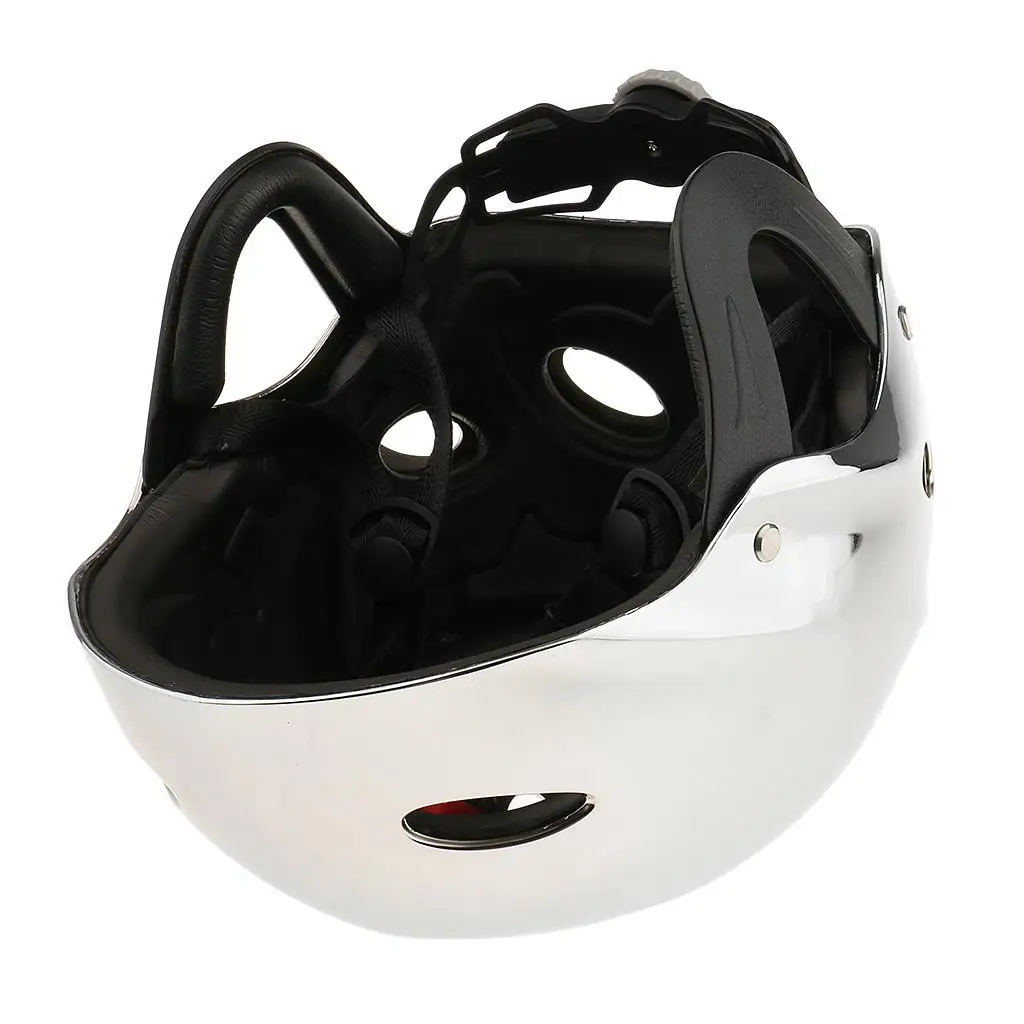 

Safety Helmet Large Silver ABS Adjustable Outdoor Water Sport Headgear for Kayaks Accessories Boating