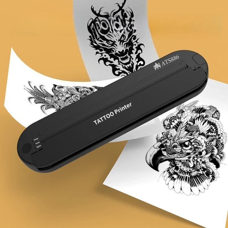 Portable Printer Bluetooth Tattoo Transfer Machine Paper Copier Mini Home Use Smart Printer Small Tattoo Supplies Professional