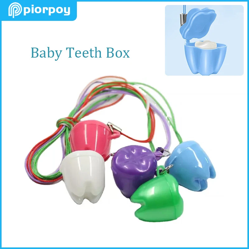 5 Pcs Dental Baby Deciduous Tooth Box Organizer Container Boxes Kids Milk Teeth Storage Case Colorful Dentistry Accessories