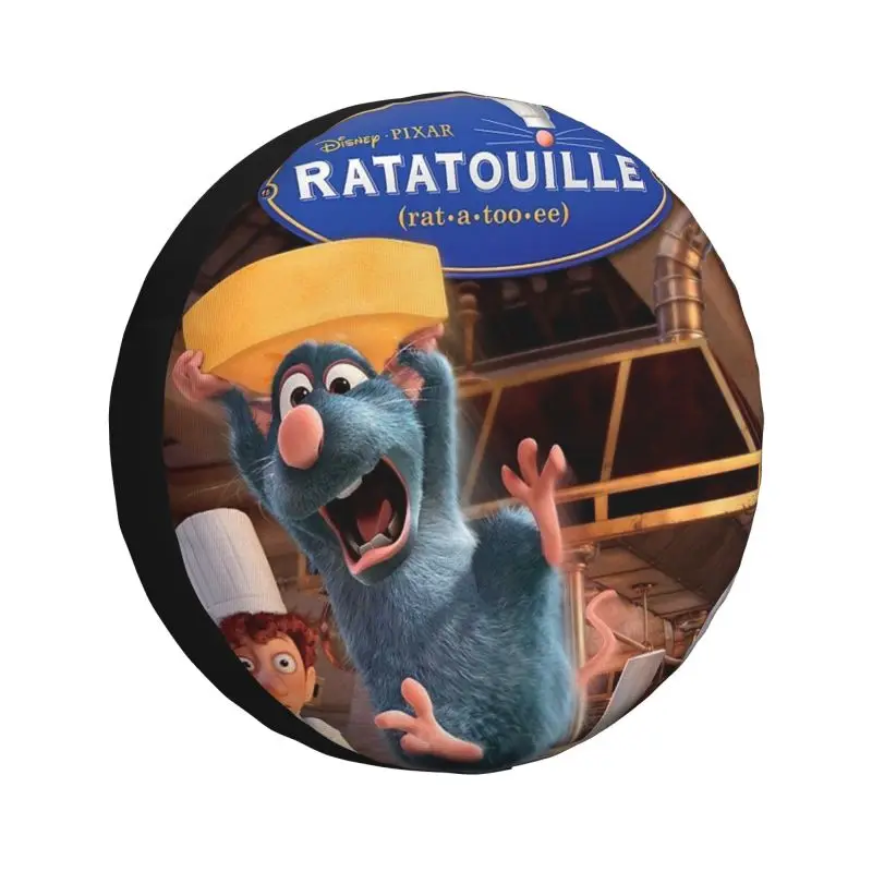 Custom Cartoon Ratatouille Spare Tire Cover for Mitsubishi SUV RV Camper Car Wheel Protectors Accessories 14