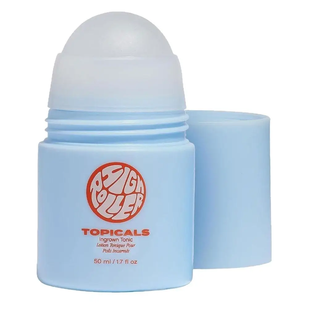 Topicals High Roller Ingrown Tonic 50ml – Suero Roll-On para Vellos Encarnados, Alivia la Irritación, Calma la Piel Después del Afeitado para el Rostro