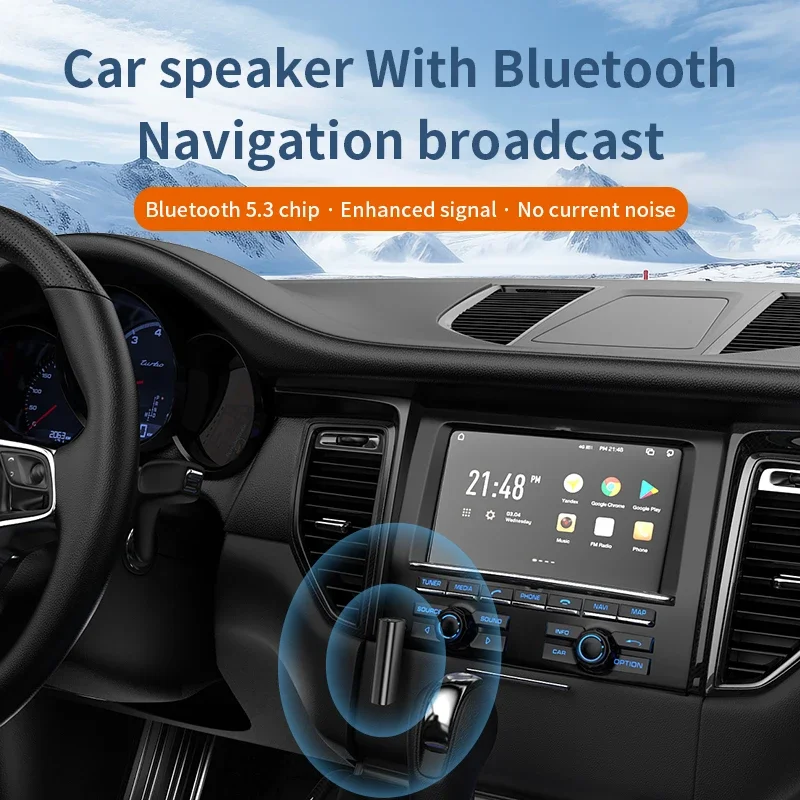 Bluetooth 5.3 Aux Adapter Wireless Car Bluetooth Receiver Transmitter 3.5mm Jack Audio Music Handsfree Adapter for TV Speaker