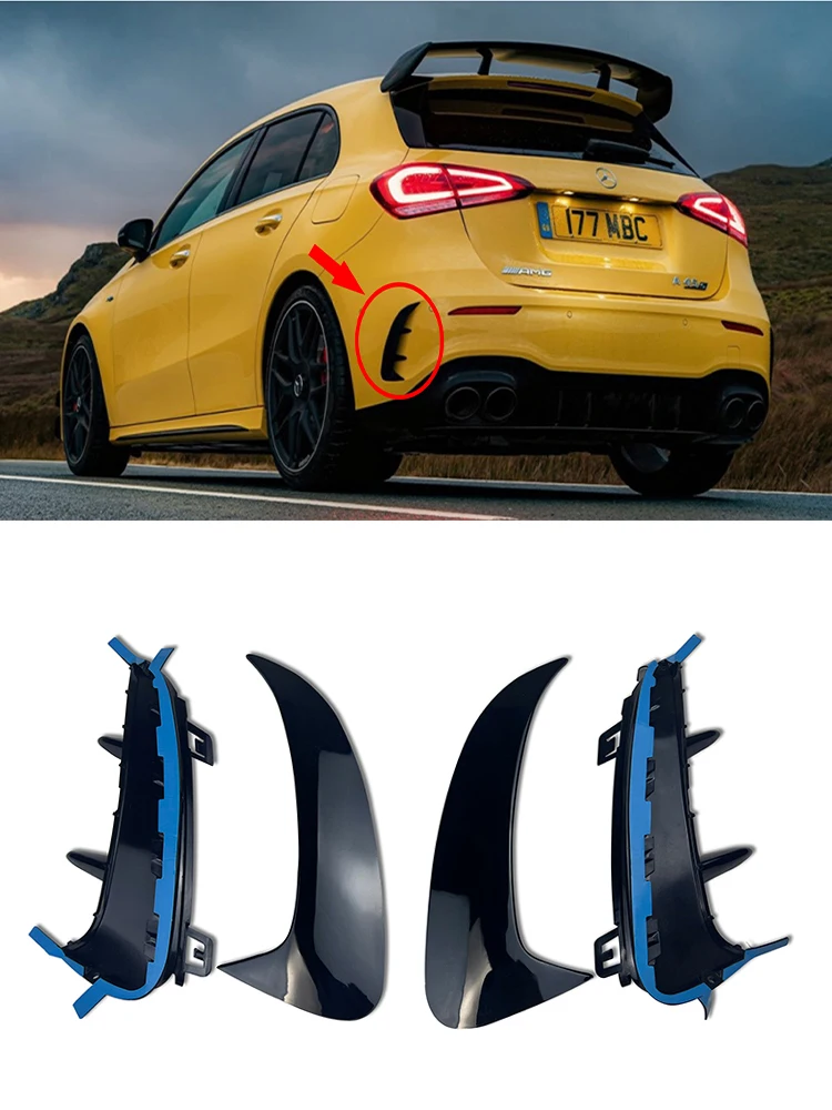 Paar Hinten Flicks Stoßstange Spoilder Canards Splitter Für Mercedes Benz W177 AMG Linie Fließheck A180 A200 A220 A160 A250 A35 2019 – Detail 12