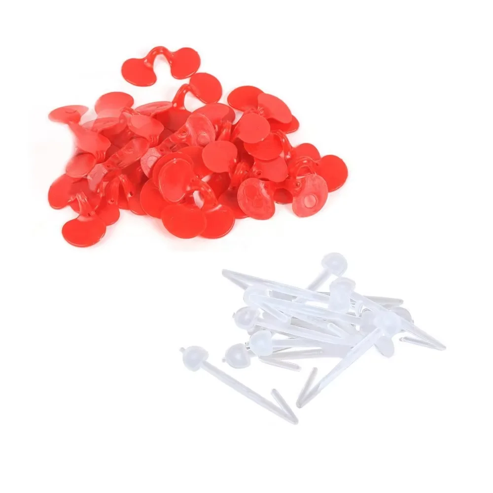 20/50/100PCS Red Anti-pecking Chicken Glasses Plastic Pheasant Goggles Glasses with Bolt Protect Eyes Poultry Farming Equipment