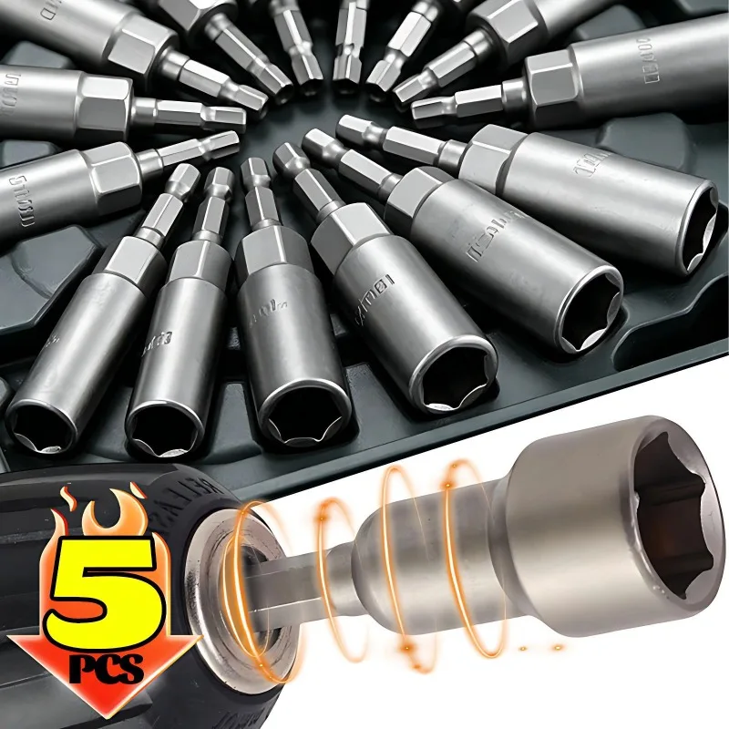 

Hexagon Nut Driver Drill Bit Socket Screwdriver Wrench Set Drill Bit Socket Adapter Electric Screwdriver Impact Bolt Handle Tool
