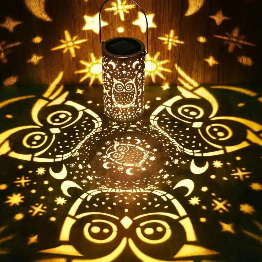 Butterfly/Flower Hanging Solar Lanterns Solar Powered Portable Solar Wind Chime Lamp Waterproof Hollow Out