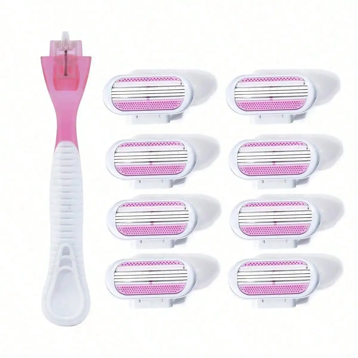 Women Manual Shaving Knife, Three-Layer Blade Universal Handle Hair Removal Razor, Safe Shaving Tool for Underarm, Leg & Private Parts, Portable Travel Essentials For Women, Salon Hairstylist Accessories, Valentine's Day Gift Hair Supplies
