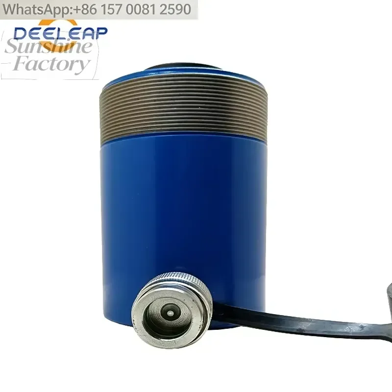 DEELEAP 60 Ton Single Acting Hollow Plunger Hydraulic Cylinder 700 Bar Stroke 76mm Center Hole Factory Direct Hydraulic Jack