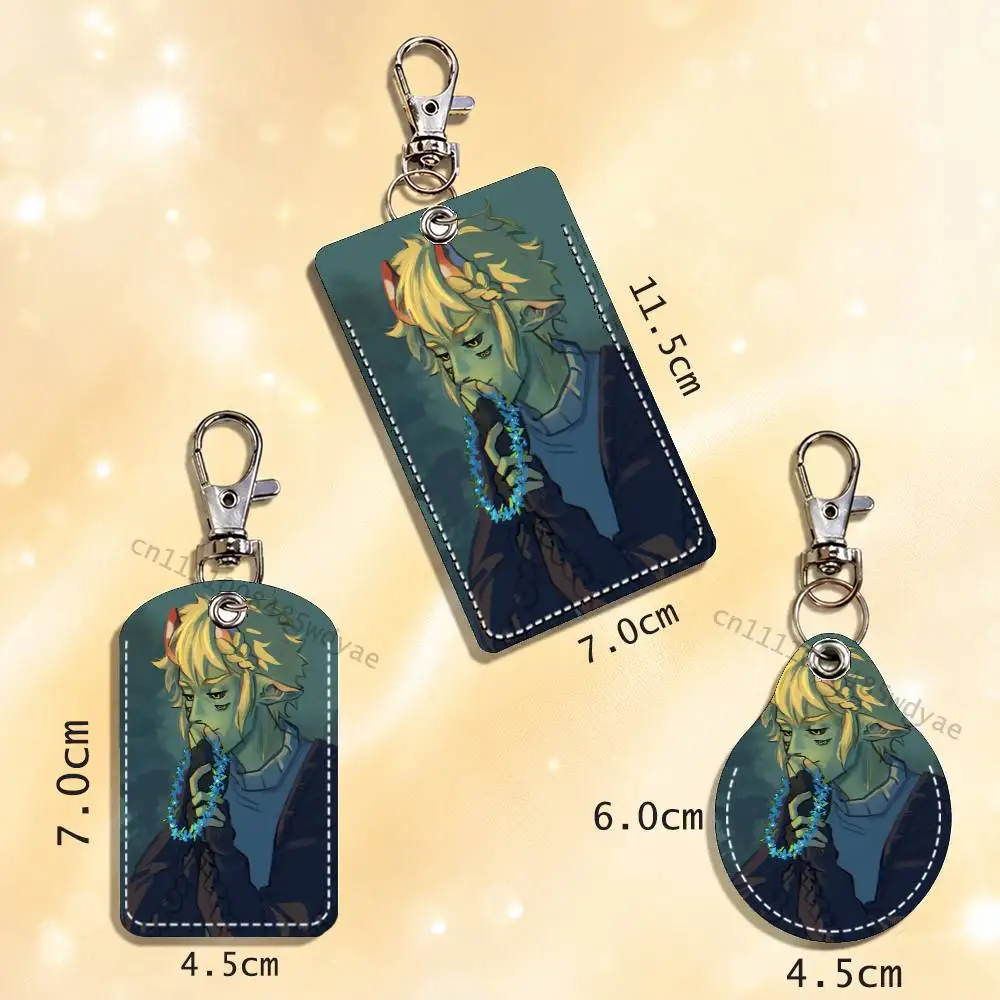 M-Mushroom O-Oasis M-Michael Card Case Leather Card Holder Keychain Key Ring Transportation Card Case view 5