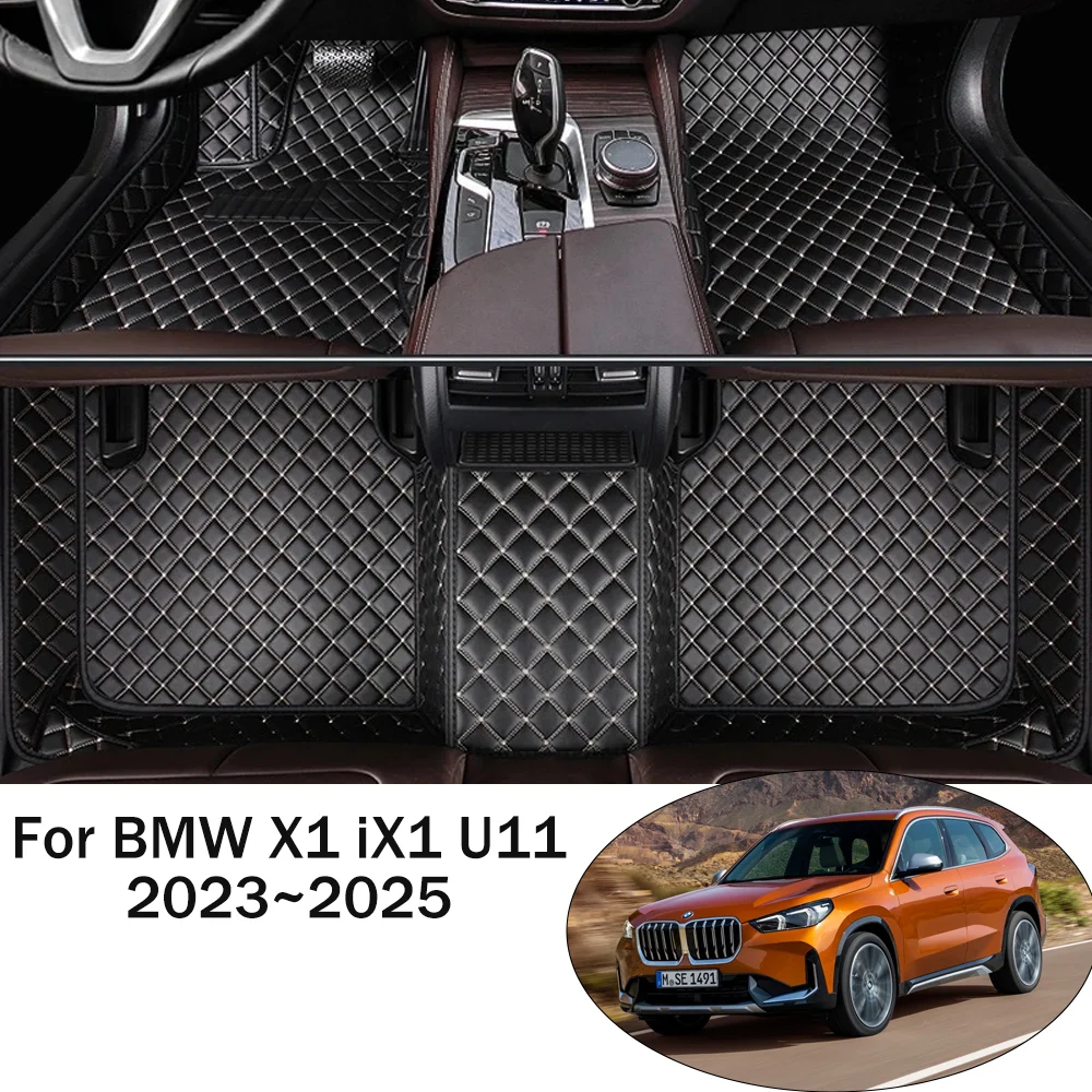 

For BMW X1 U11 iX1 2023~2025 2024 Car leather Floor Mats waterproof Scratch Resistant Carpets Pad Interior Protection Accessorie