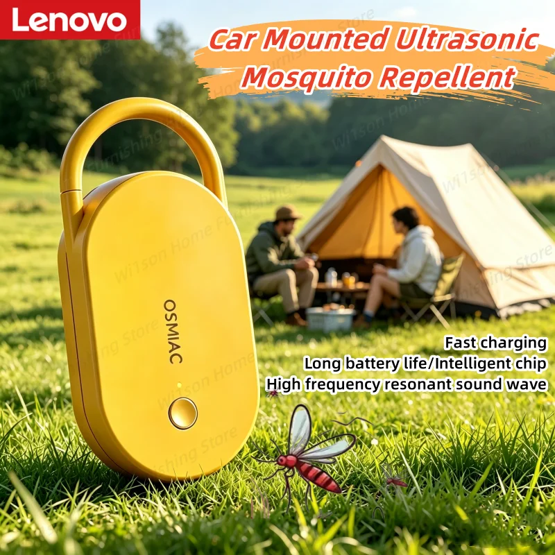Repelente Ultrassônico Recarregável Lenovo para Carro, Repelente de Mosquitos, Ratos e Pragas, com Bloqueio para Casa, Veículo e Camping