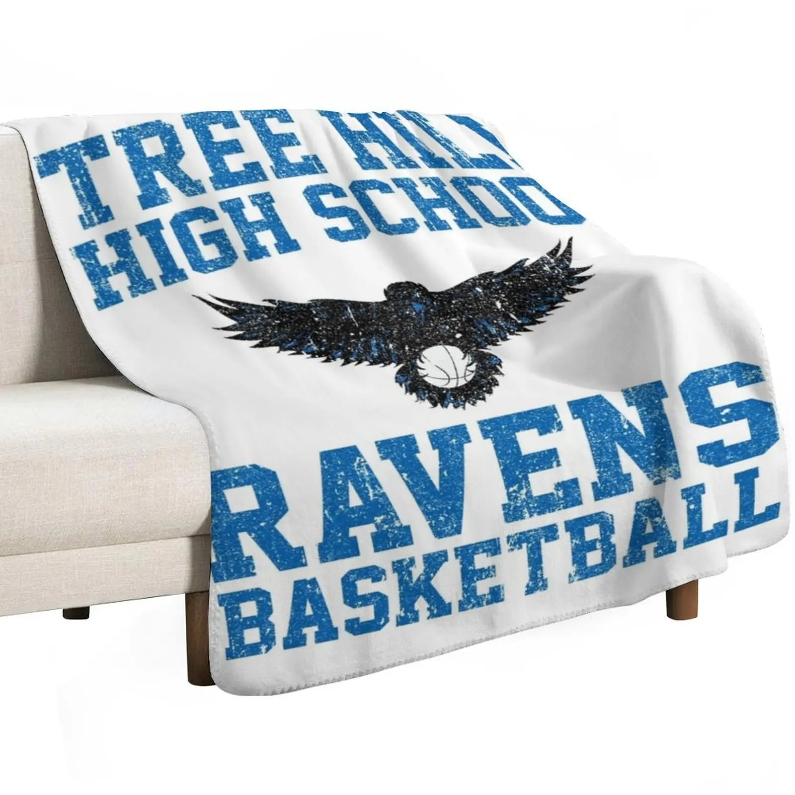 

Tree Hill High School Ravens Throw Blanket For Sofa Thin blankets ands Decorative Sofas Hairy Blankets