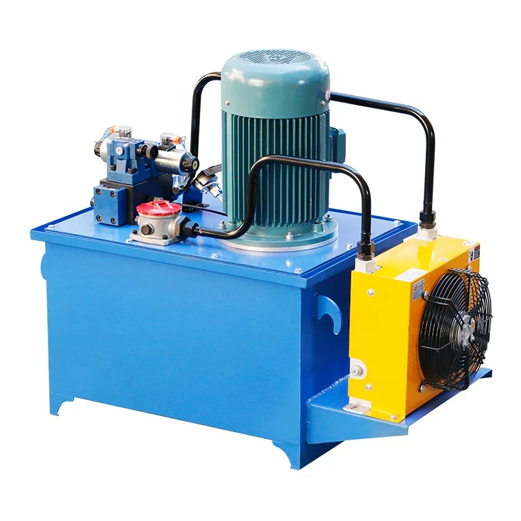 Manufacturer Electric Gear Pump Portable Oil Pump 220v Hydraulic Pump Station with Valve Shell Heat Exchanger Portable China 50