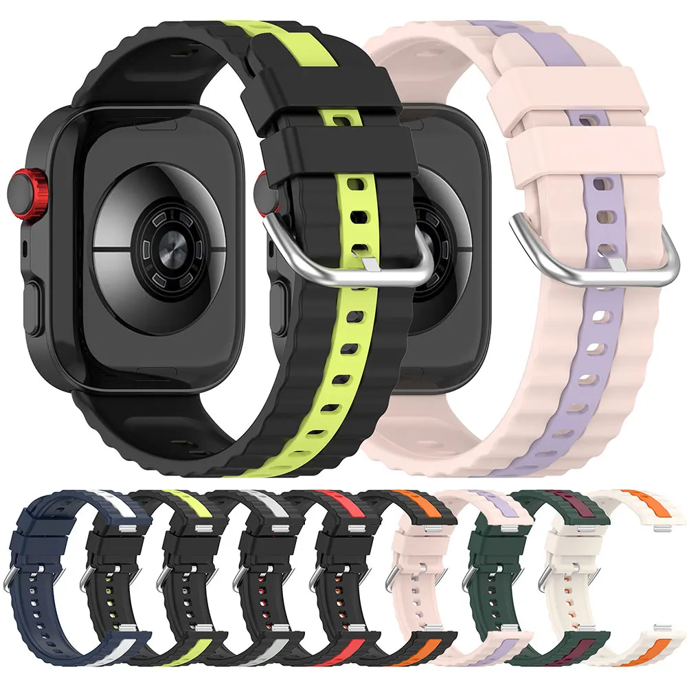 Two-tone Sport Silicone Strap for Huawei Watch Fit4/4 Pro Band Breathable Replacement Bracelet Correa For Huawei Fit3 Accessorie