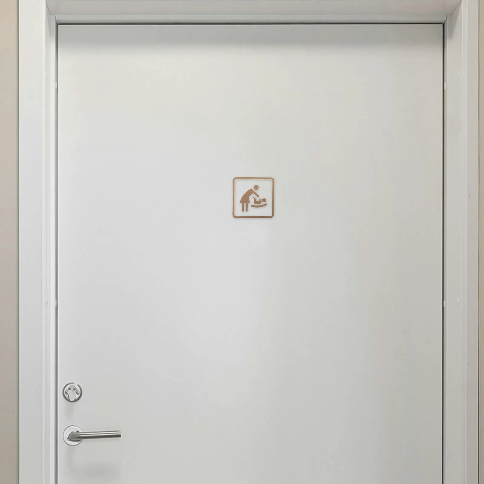 2pcs Diaper Change Station Sign - ABS Plastic Bathroom Restroom Notice for Public Toilets, Malls, Offices