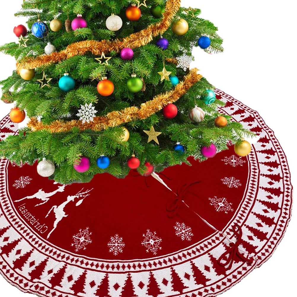 

Christmas Tree Skirt Xmas Festival Ornament Decor Party for Accessory Photo Prop Floor Adornment