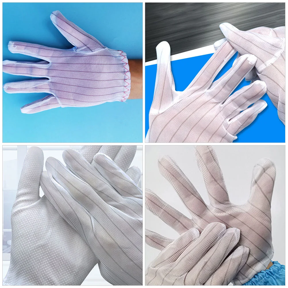 10 Pairs Anti Static Gloves For Assembly Manufacturing Repair Inspection Ergonomic Palm Comfort Lightweight Protective Work