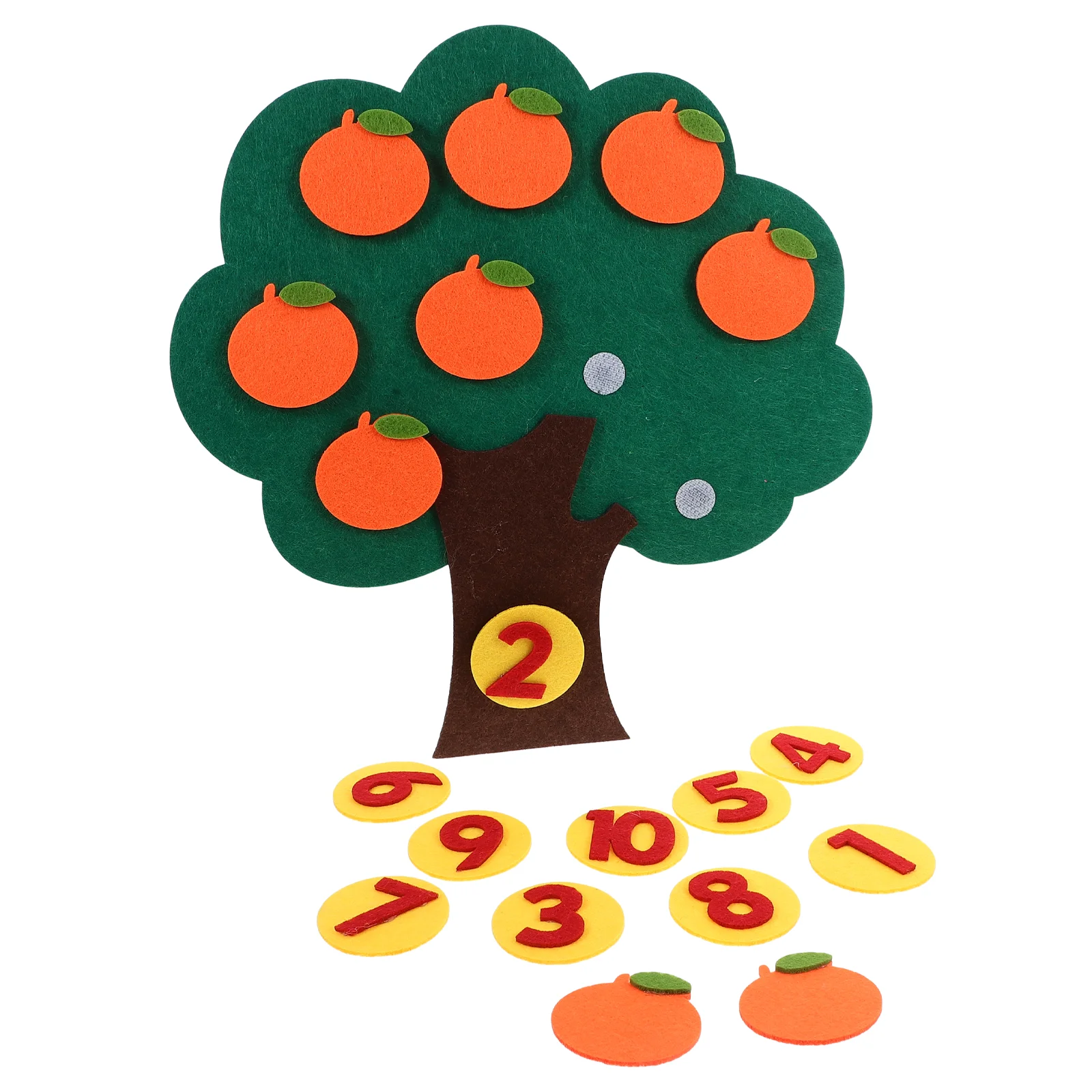 Digital Cognitive Toys Alphabet Stickers Non-woven Fruit Tree Number Math Preschool Supply Child Counting
