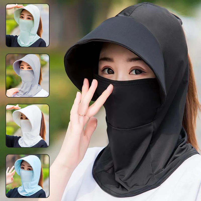 

Outdoor Sun Hat Sunscreen Protect The Neck Female Large Brim Lightweight Breathable Windproof Dustproof