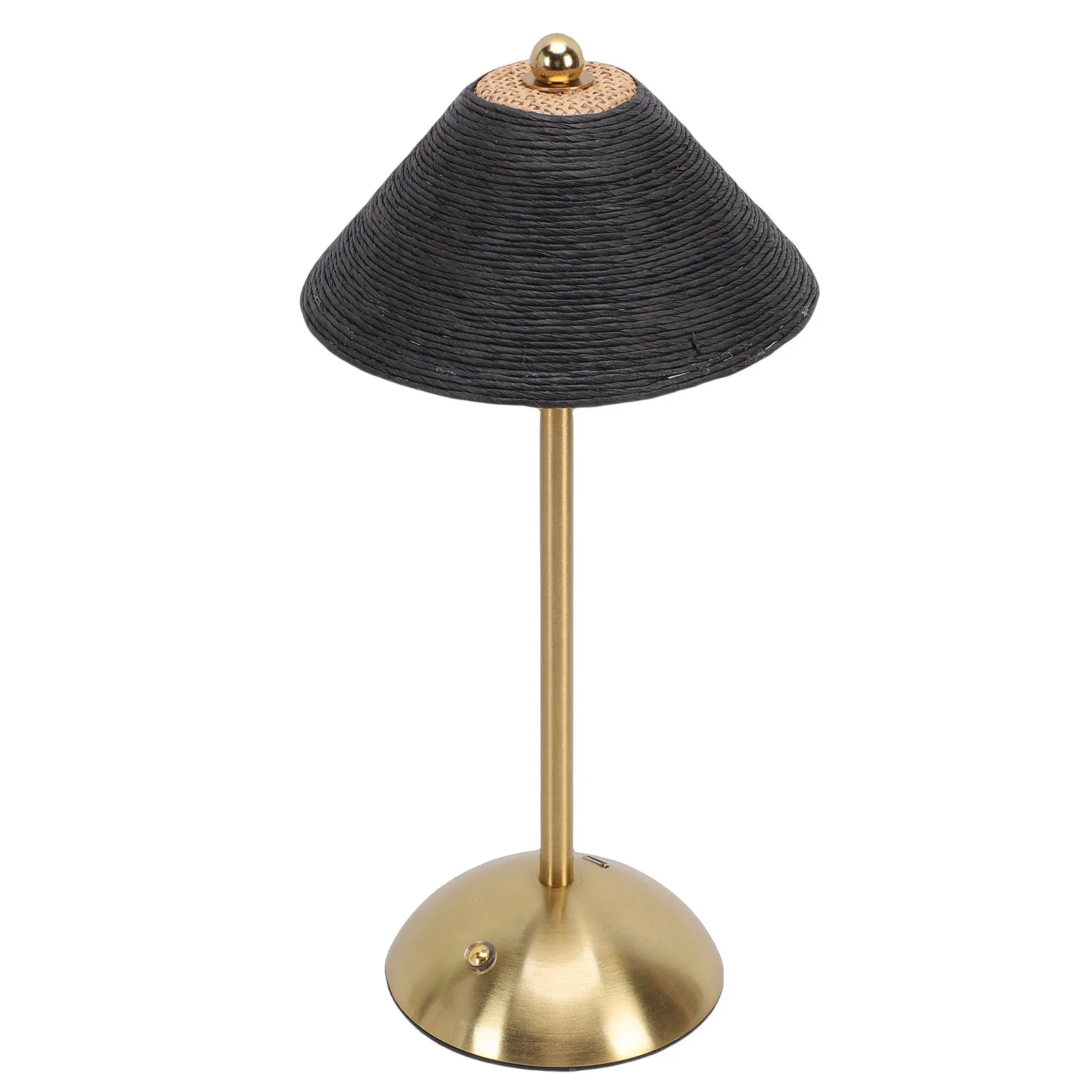 Nightstand Table Lamp Table Lamp 3 Colors Cordless Handwoven Paper Rope Lampshade Bedside Table Lamp for Bedroom