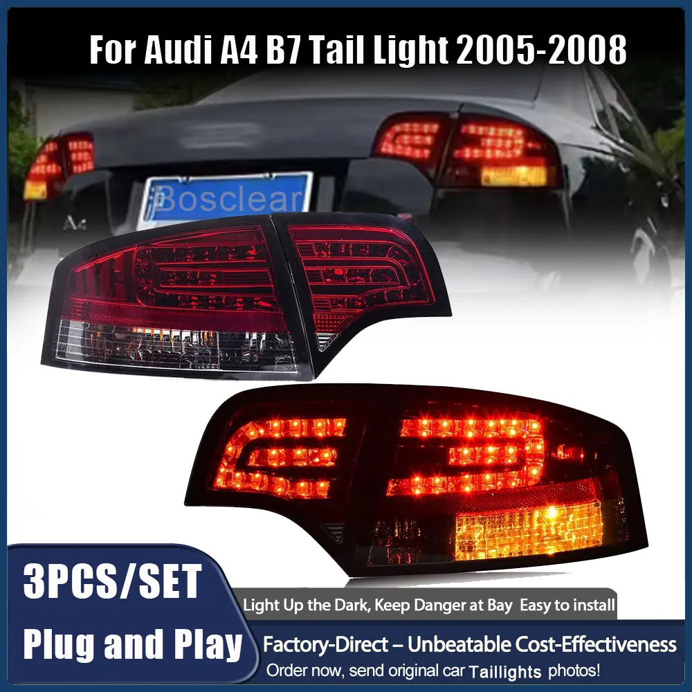 

TailLamps Assmebly for AUDI A4 B7 2005 2006 2007 2008 Modified LED Taillights Rear Turn Signal Brake Lamps Car Auto Accessories