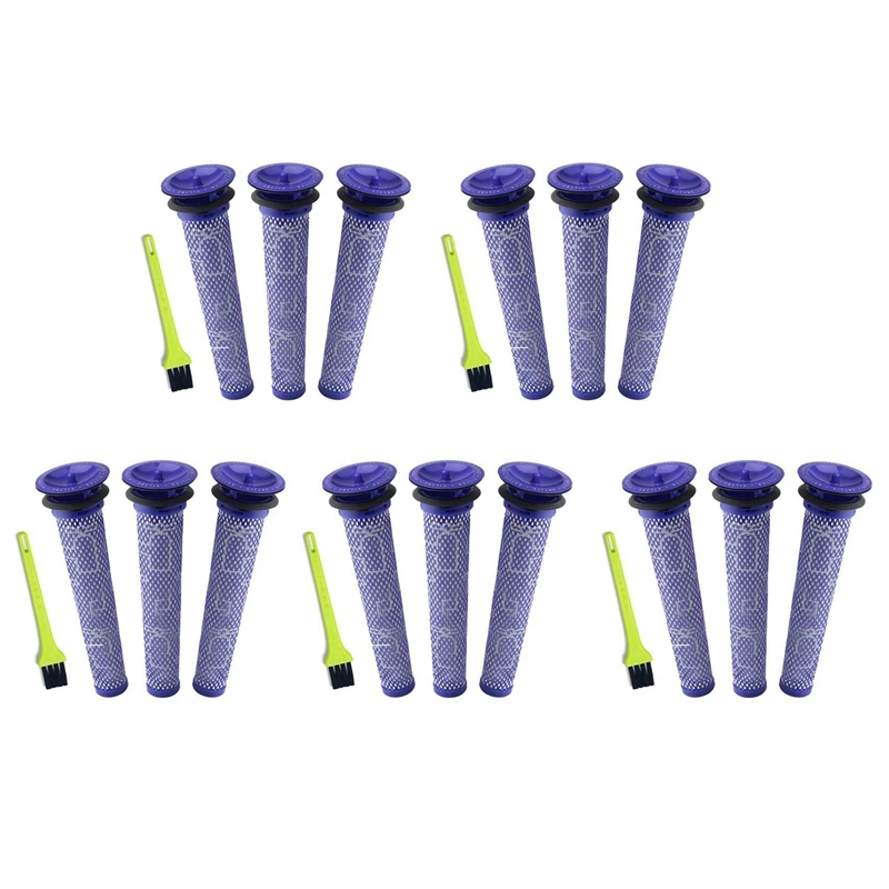 

Комплект предварительных фильтров 2025–15 штук для Dyson DC58, DC59, V6, V7, V8. Запасные части 15, комплект фильтров для замены фильтров Dyson