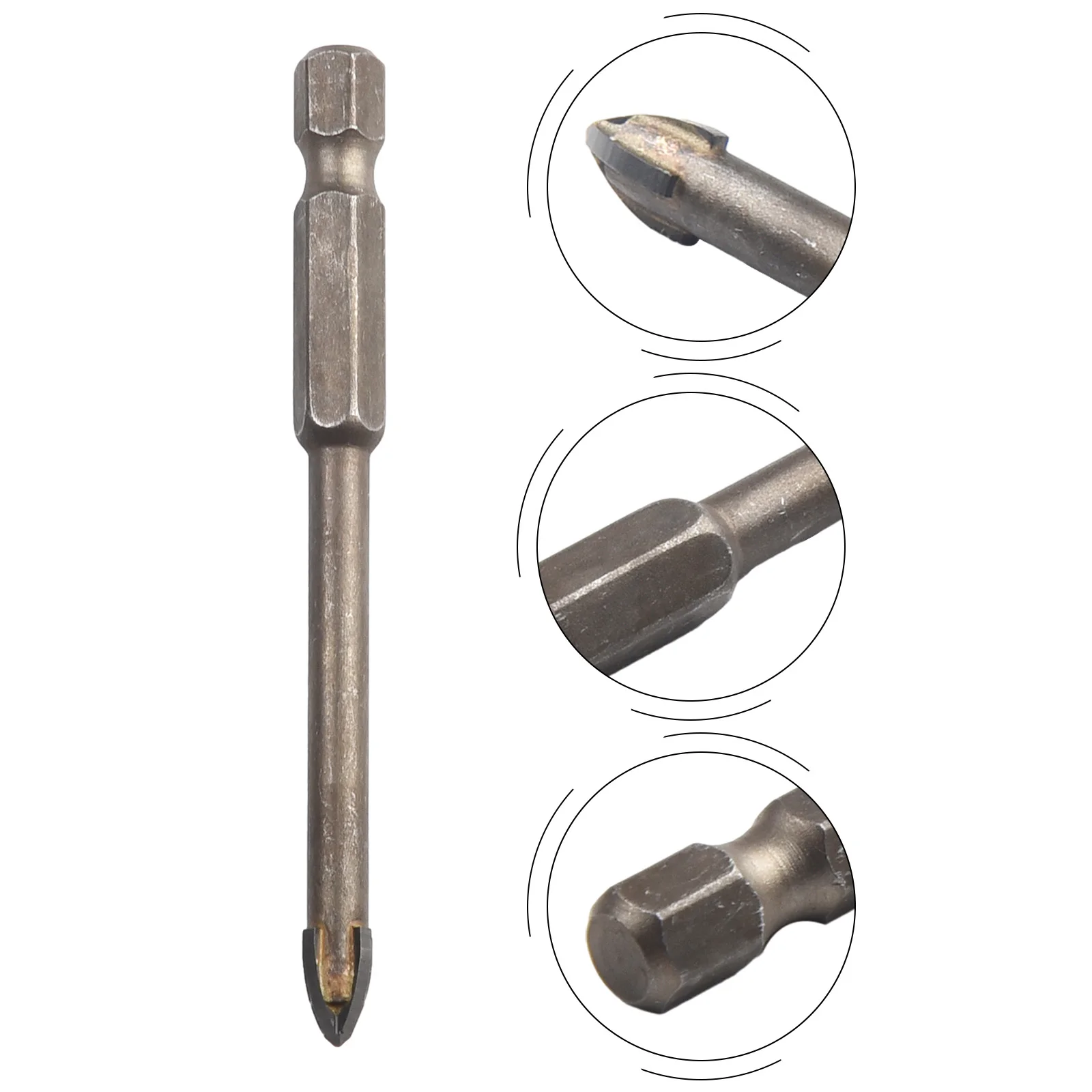 Punte per piastrelle esagonali incrociate apri fori in calcestruzzo di vetro trapano triangolare 3/4/5/6/8/10/12mm per apri fori in cemento ceramico di vetro