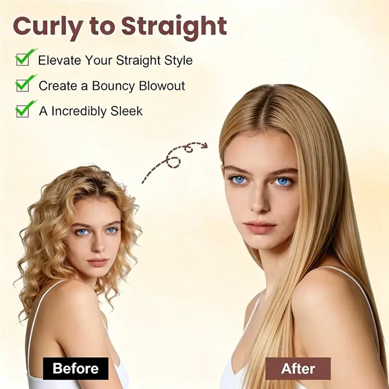 B89B-Hair Straightener 2X Attachment For Dyson Airwrap Coanda/HS09 For Sleek Polished Straight Finish Hair Curling Iron B