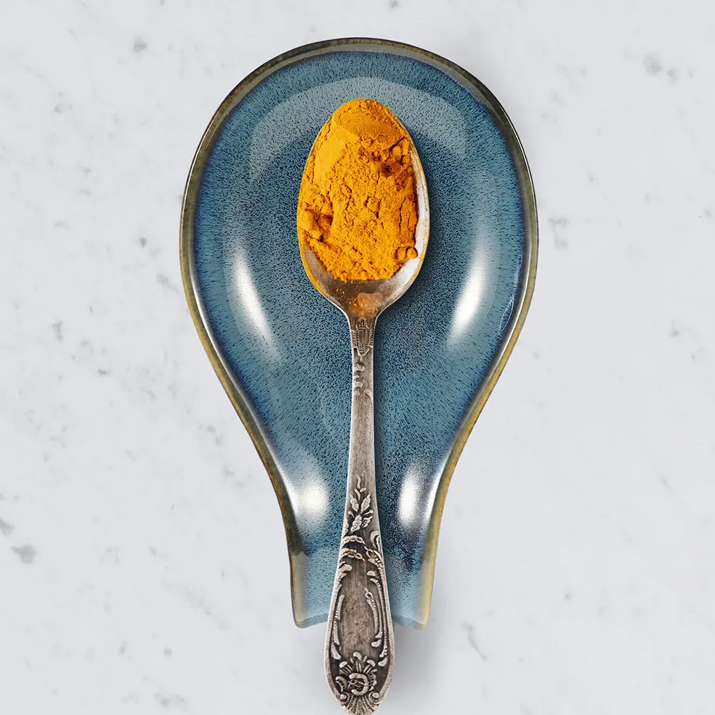 

2Pcs Ceramic Spoon Holder Multi-Functional Scoop Rest Kitchen Counterware Dinner Table Decoration Household Gadgets